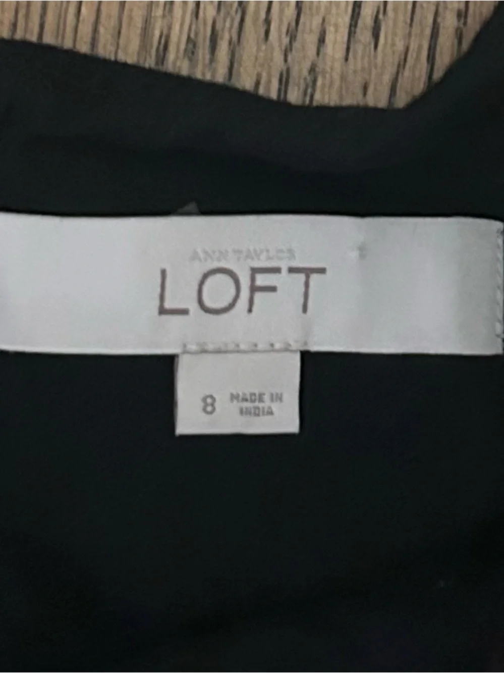 LOFT Black Sleeveless Dress with Textured Bodice 250